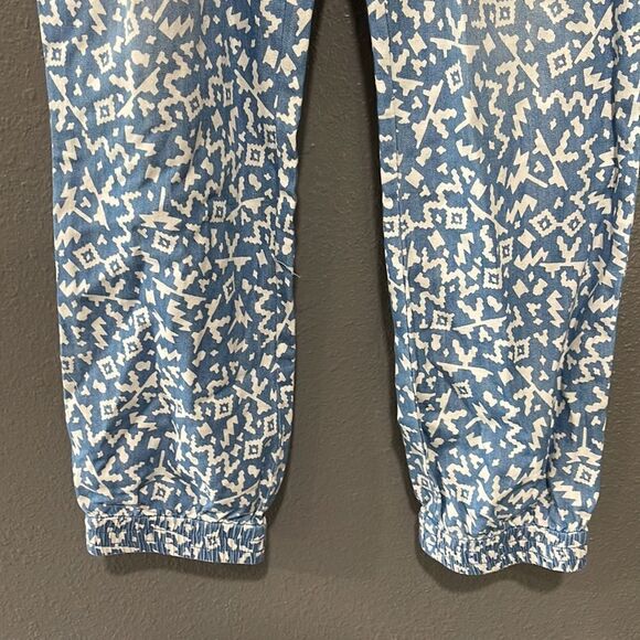 NWOT Seafolly chambray southwestern Aztec print jogger pants sz XS - Picture 4 of 7